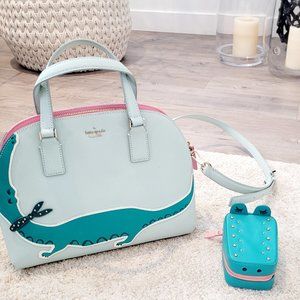 Kate Spade Lottie Alligator Tote With Coin Purse
